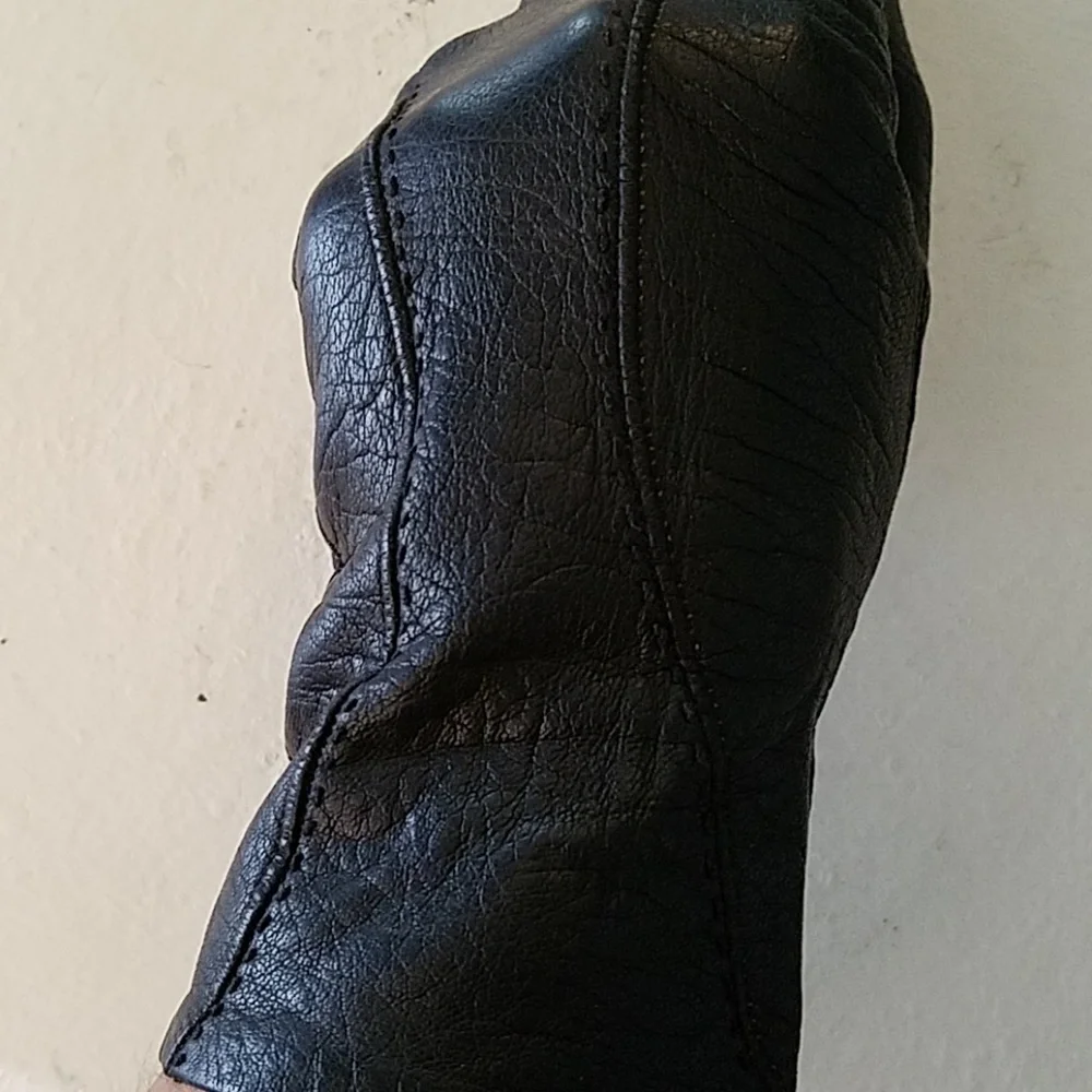 Bambergers Washable Leather Black Gloves